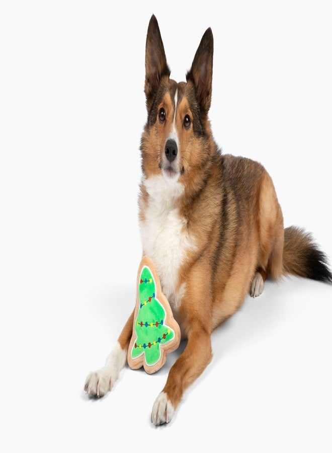 Midlee Christmas Sugar Cookie Plush Dog Toy (Christmas Tree, Small)- Stuffed Squeaker Pet Puppy Holiday Toy - Image 3